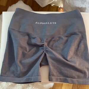 Alphalete Women's light blue grey Bike Shorts